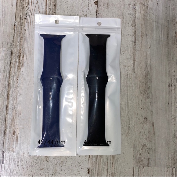 Accessories - 43mm/44mm Silicone 2 Pc Bands For Apple Watch